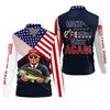 Joycorners Make Fishing Great Again Patriotic Fishing Shirt, American Flag Fishing Shirt, Fishing UPF Shirts, Men's Fishing Shirt