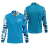 Joycorners Blue Fishing SPF Shirt, Funny Fishing Shirt, Fisherman Outfit, Mens Casual Shirts