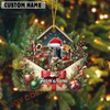 Joycorners Personalized Festive Cow Farm Envelope Acrylic Ornament (14 Breed Options)