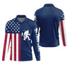 Joycorners Bigfoot American Flag Patriotic Fishing Shirt, SPF Shirt For Men, Gift For Fisherman, Fishing Shirts For Men