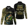 Joycorners Bass Fishing And Beer That's Why I'm Here Camouflage Fishing Shirts, Funny Fishing Shirt, SPF Shirt For Men