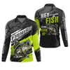 Joycorners Hey Fish Wanna Hook Up Neon Fishing SPF Shirt For Men, Fishing Gifts For Men, Men's Fishing Shirt