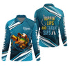 Joycorners Rippin' Lips & Takin' Sips Fishing SPF Shirt For Men, Gift For Fisherman, Fishing Shirts For Men