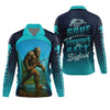 Joycorners Gone Fishing Be Back Bigfoot Blue Fishing Shirt, SPF Shirt For Men, Gift For Fisherman, Men's Fishing Shirt