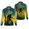 Joycorners Gone Squatchin And Catching Yellow Forest Bigfoot Fishing UPF Shirts, Funny Fishing Shirt, Fishing Gifts For Men
