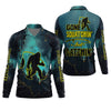 Joycorners Gone Squatchin And Catching Night Forest Performance Fishing Shirts, SPF Shirt For Men, Gift For Fisherman