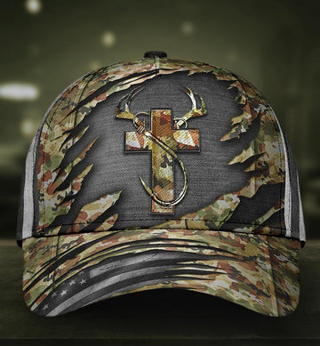 Joycorners Jesus Hunting Fishing Camo Classic Cap