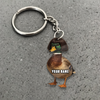 Joycorner Personalized Funny Duck Bob Haircut Ornament Keychain