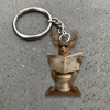 Joycorner Funny Deer Reading Newspaper Toilet Ornament Keychain