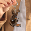 Joycorner Personalized Funny Stoner Deer Pizza Bong Ornament Keychain