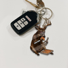 Joycorner Personalized Funny Stoner Deer Pizza Bong Ornament Keychain