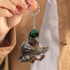 Joycorner Personalized Funny Stoner Duck Bong Ornament Keychain