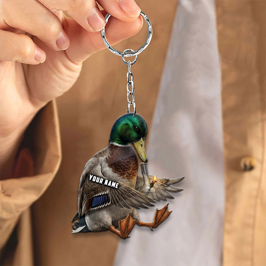 Joycorner Personalized Funny Stoner Duck Bong Ornament Keychain