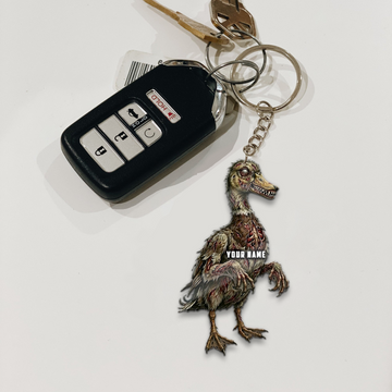 Joycorner Personalized Zombie Duck Horror Ornament Keychain