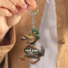 Joycorner Personalized Funny Stoner Duck Ornament Keychain