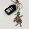 Joycorner Personalized Tough Duck Hunting Ornament Keychain