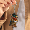 Joycorner Personalized Duck Cowboy Hunter Ornament Keychain