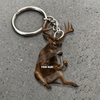 Joycorner Personalized Funny Deer Smoking Bong Ornament Keychain