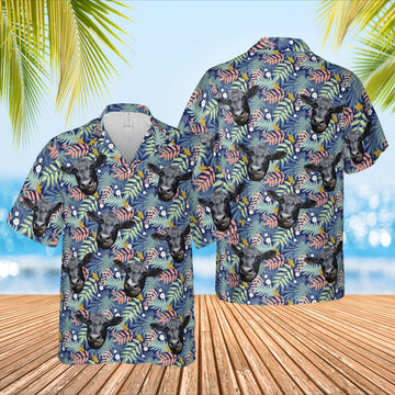 JoyCorners Black Angus Cattle Hawaiian Shirt