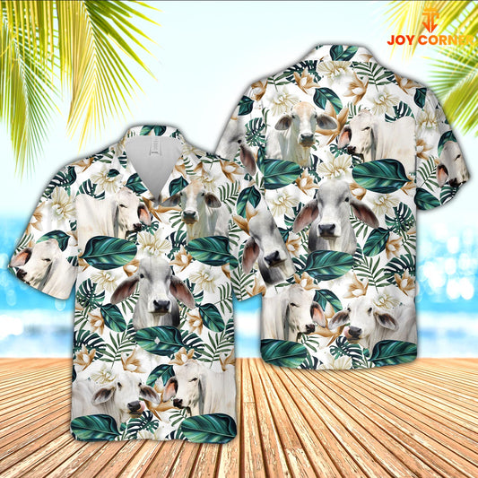 JoyCorners Brahman Cattle Hawaiian Shirt