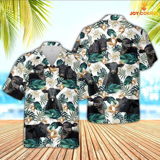 JoyCorners Black Angus Cattle Hawaiian Shirt