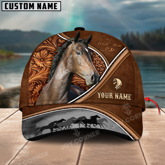 Joycorners Hackney Horse Never Walk Alone Custom Name 3D Classic Cap