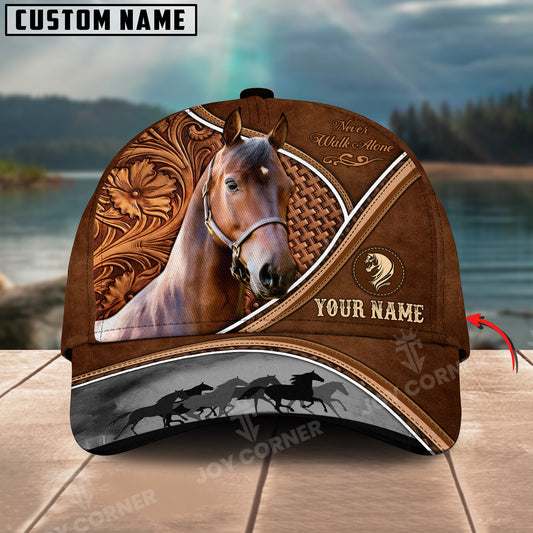 Joycorners Morgan Horse Never Walk Alone Custom Name 3D Classic Cap