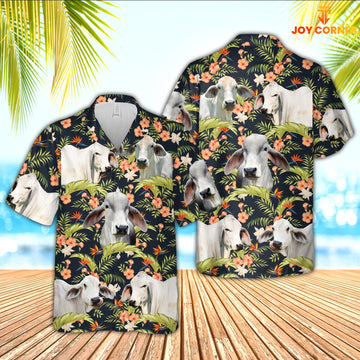 JoyCorners Brahman Cattle Hawaiian Shirt