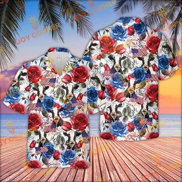 Joycorners Holstein Cattle US 4th Of July Hawaiian Shirt