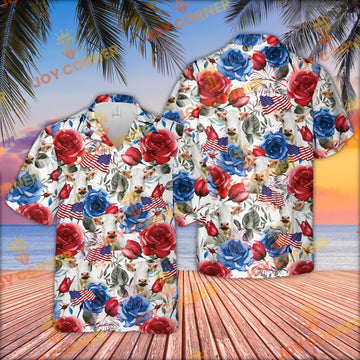 Joycorners Charolais Cattle US 4th Of July Hawaiian Shirt