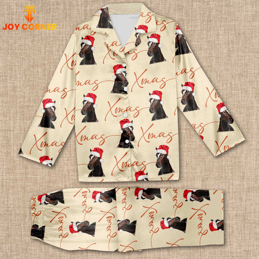 Joycorners Horse Christmas Pattern 3D Pajamas