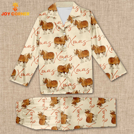 Joycorners Horse Christmas Pattern 3D Pajamas