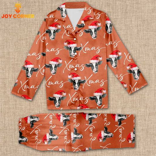 Joycorners Cow Christmas Pattern 3D Pajamas