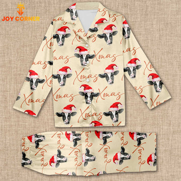 Joycorners Cow Christmas Pattern 3D Pajamas