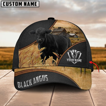 Joycorners Black Angus Cattle Customized Name Cap