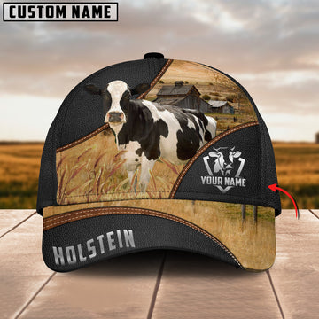 Joycorners Holstein Cattle Customized Name Cap