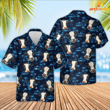 JoyCorners Holstein Cattle Hawaiian Shirt