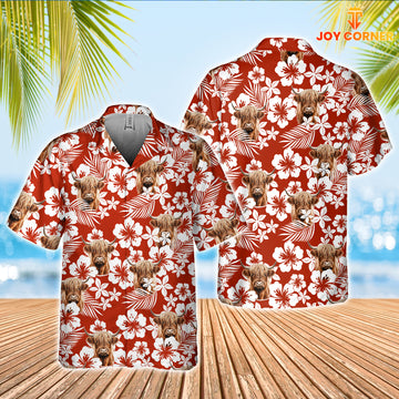 JoyCorners Highland Cattle Hawaiian Shirt