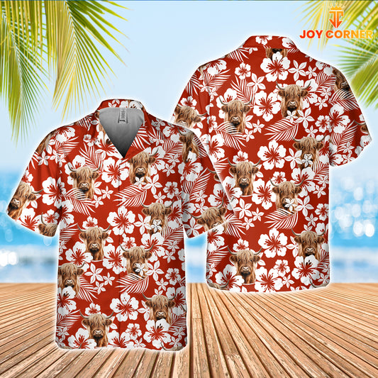 JoyCorners Highland Cattle Hawaiian Shirt