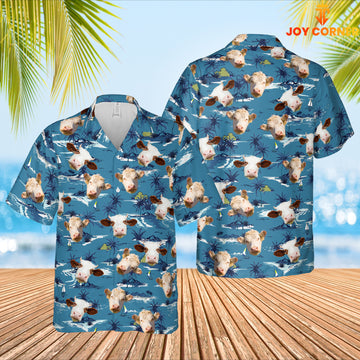 JoyCorners Hereford Cattle Hawaiian Shirt