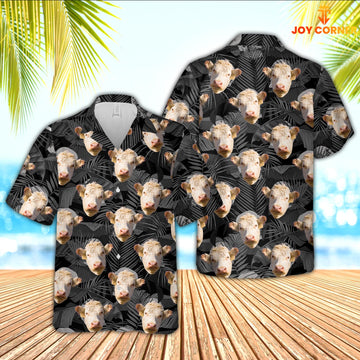 JoyCorners Hereford Cattle Hawaiian Shirt
