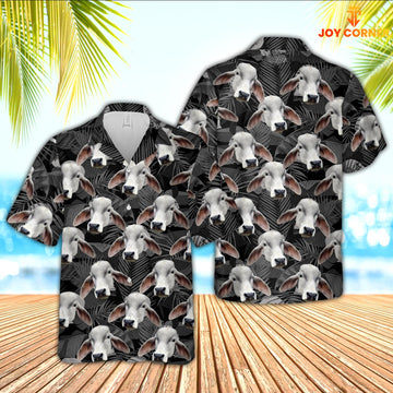 JoyCorners Brahman Cattle Hawaiian Shirt