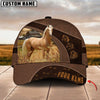 Joycorners Horse Lovers Leather Pattern Customized Name Cap