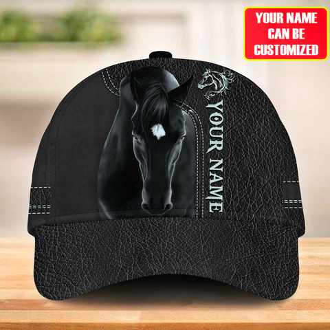 JoyCorners Black Horse Customized Name Cap