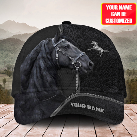 JoyCorners Black Horse Customized Name Cap