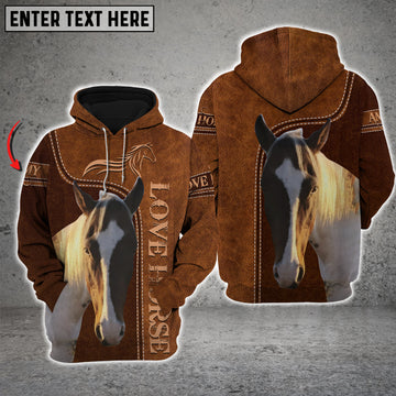 Joycorners Brown Horse Lovers 3D Hoodie For Rachel