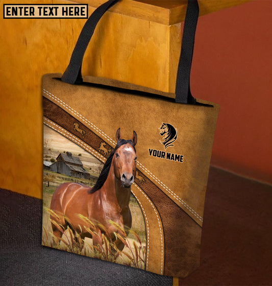 Joycorners American Quarter Horse Farm Lovers Custom Name 3D Tote Bag