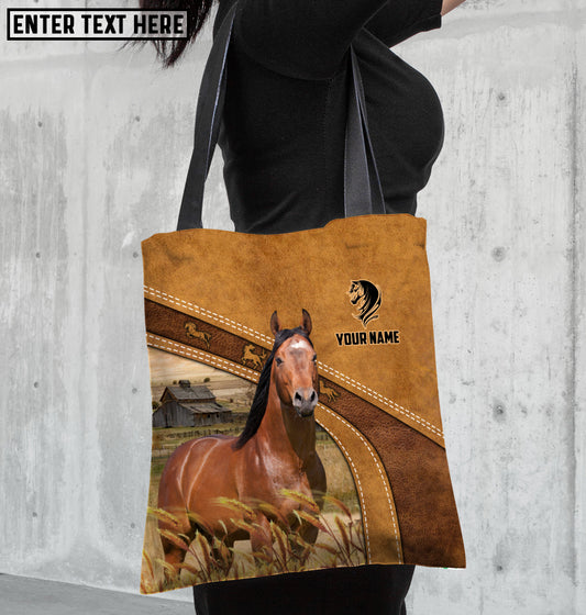 Joycorners American Quarter Horse Farm Lovers Custom Name 3D Tote Bag