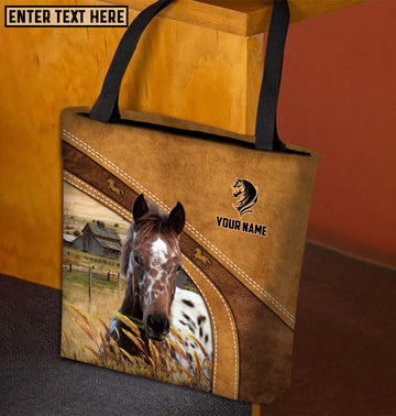 Joycorners Appaloosa Horse Farm Lovers Custom Name 3D Tote Bag