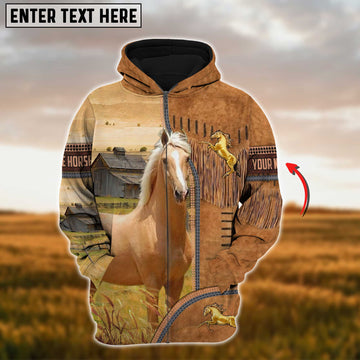 Joycorners Custom Name Farm Horse Lovers 3D Printed Hoodie